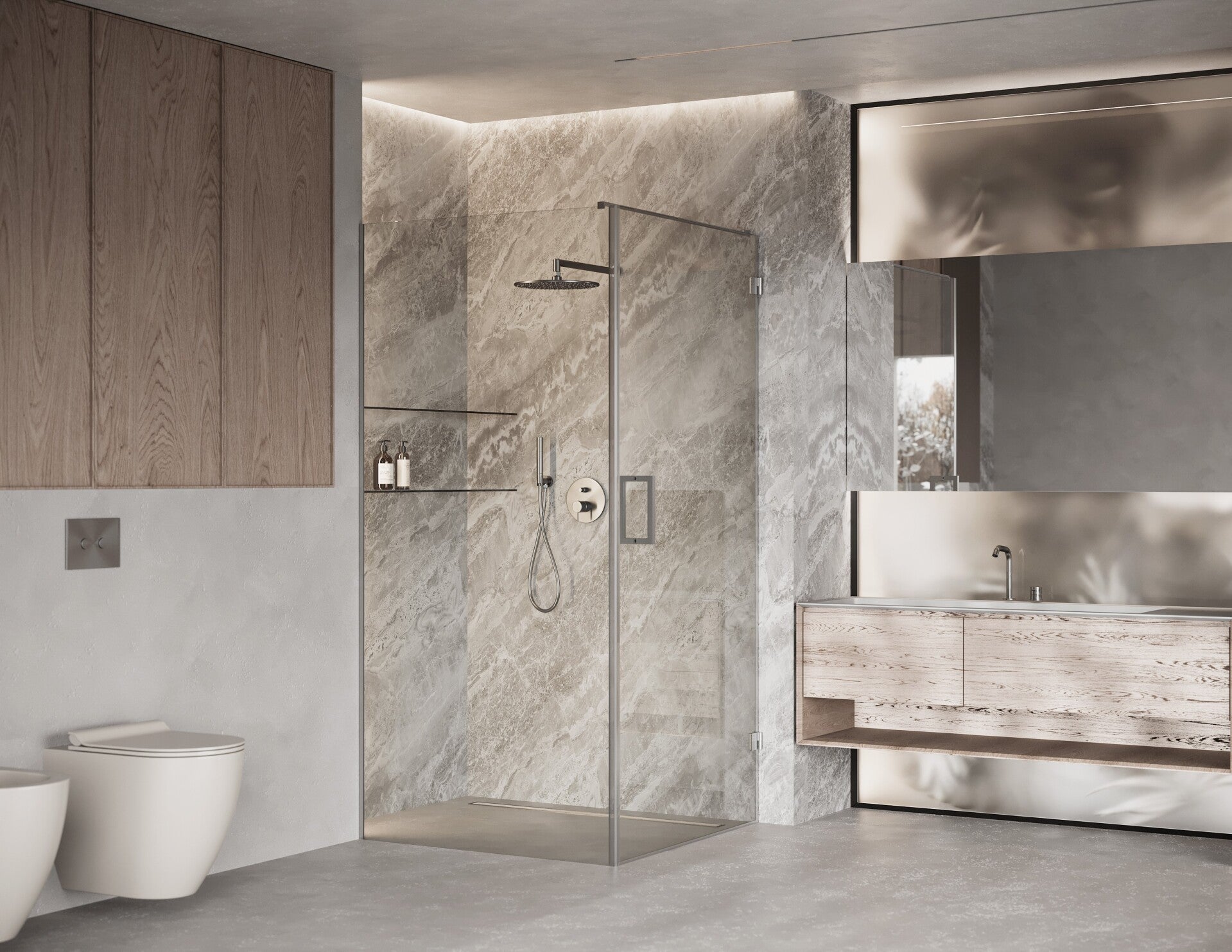 Maßgeschneiderte Eckduschkabine OLAF