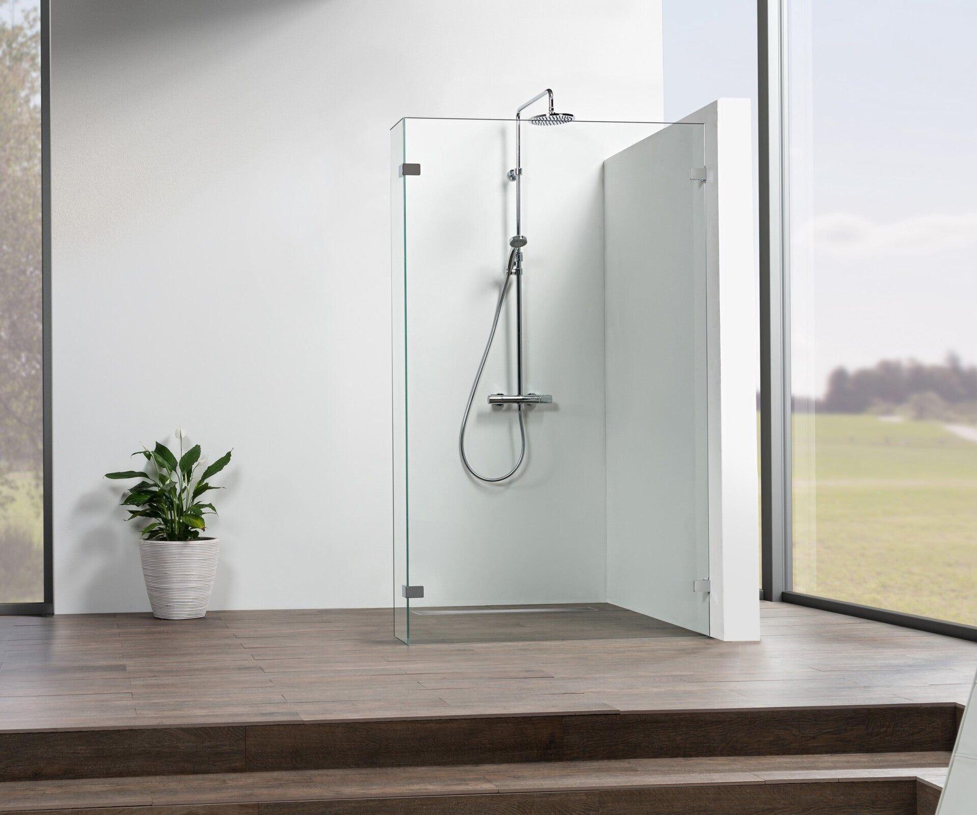 Duschkabine Walk in mit montage nach mass