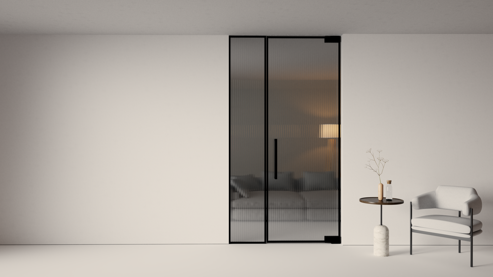 Maßgeschneiderte Drehtür mit Seitenlicht