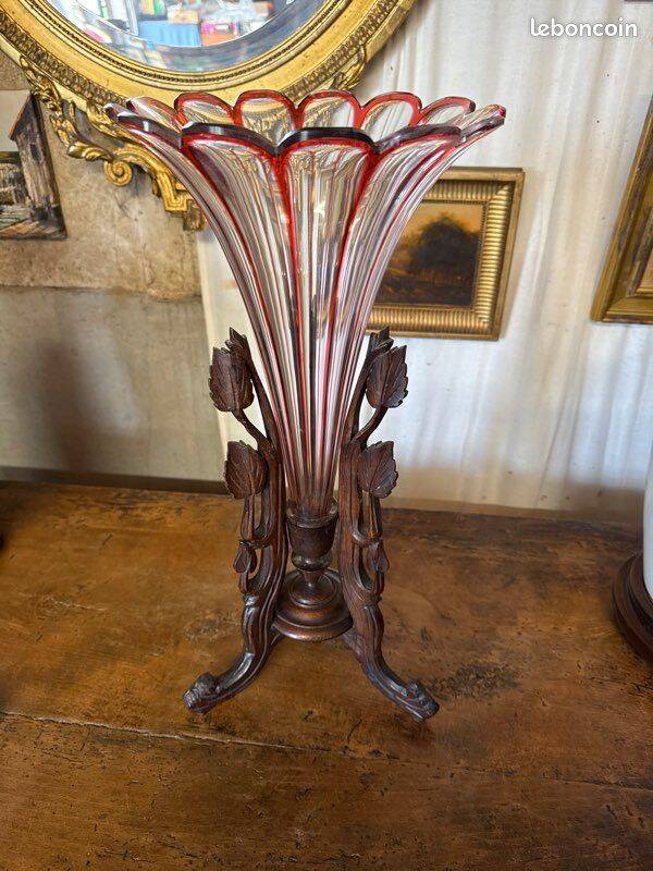 Vase époque Art Nouveau cristal de ST Louis