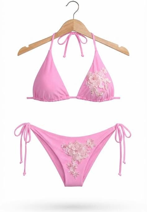 Blush Whisper Lace Bikini Set