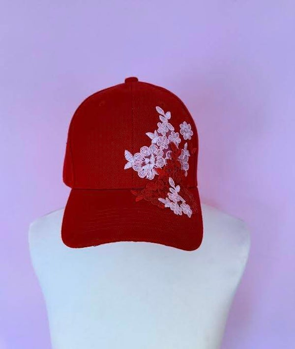 Crimson Bloom lace