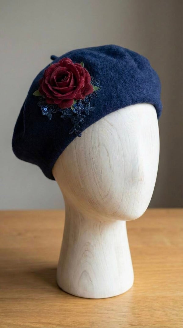 Midnight Beret Rose