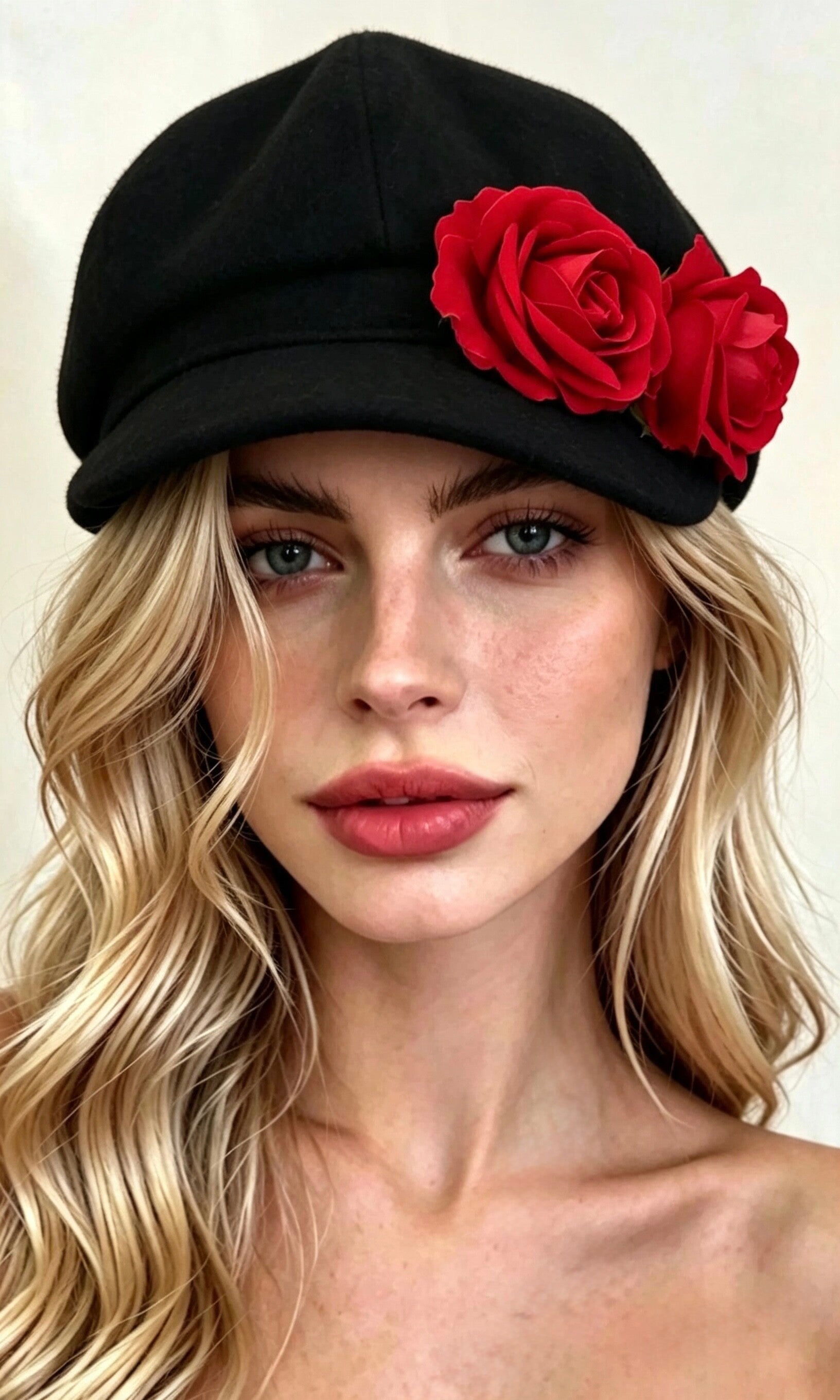 Winters rosey red hat
