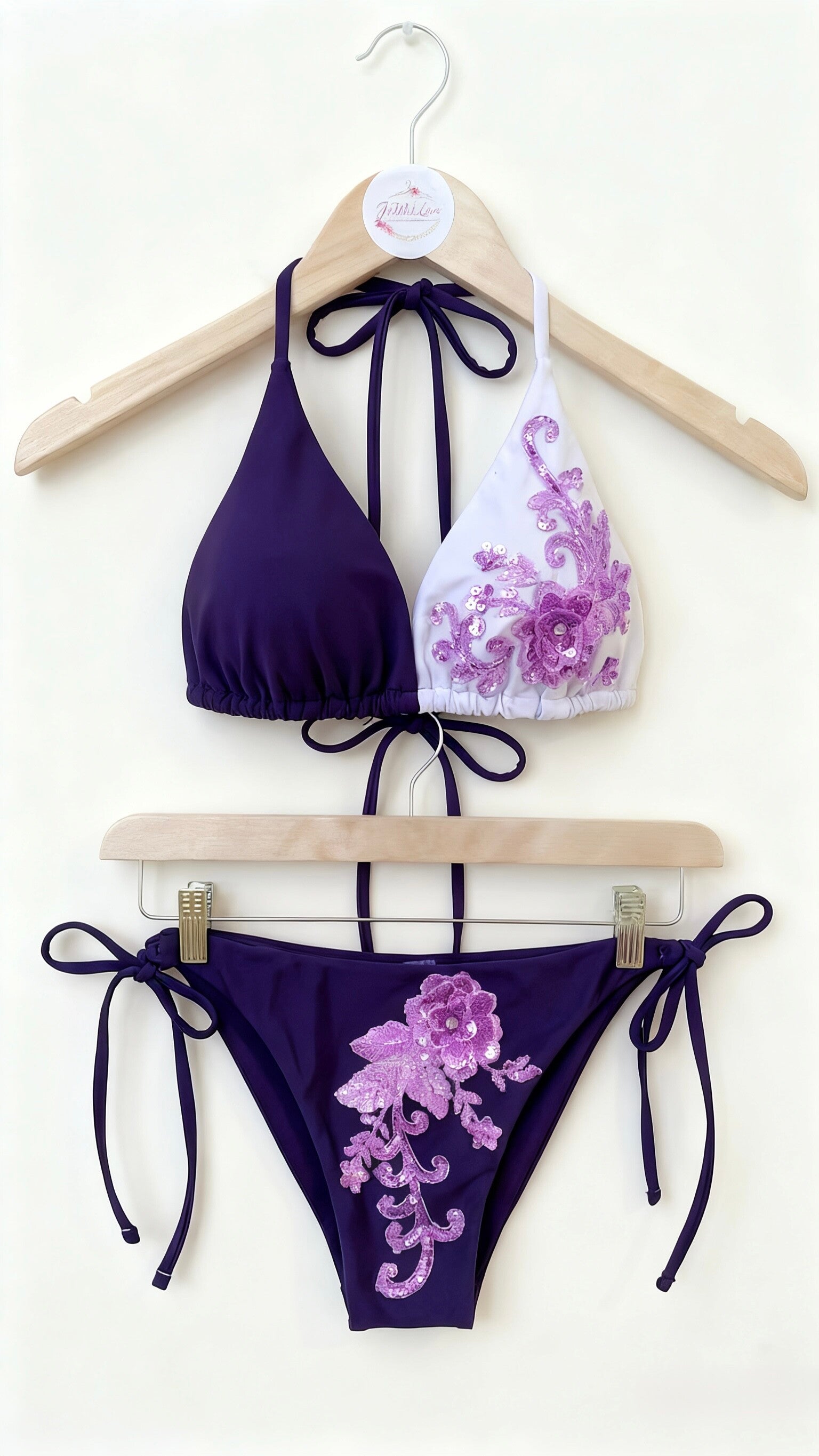 Lavender lace bikini