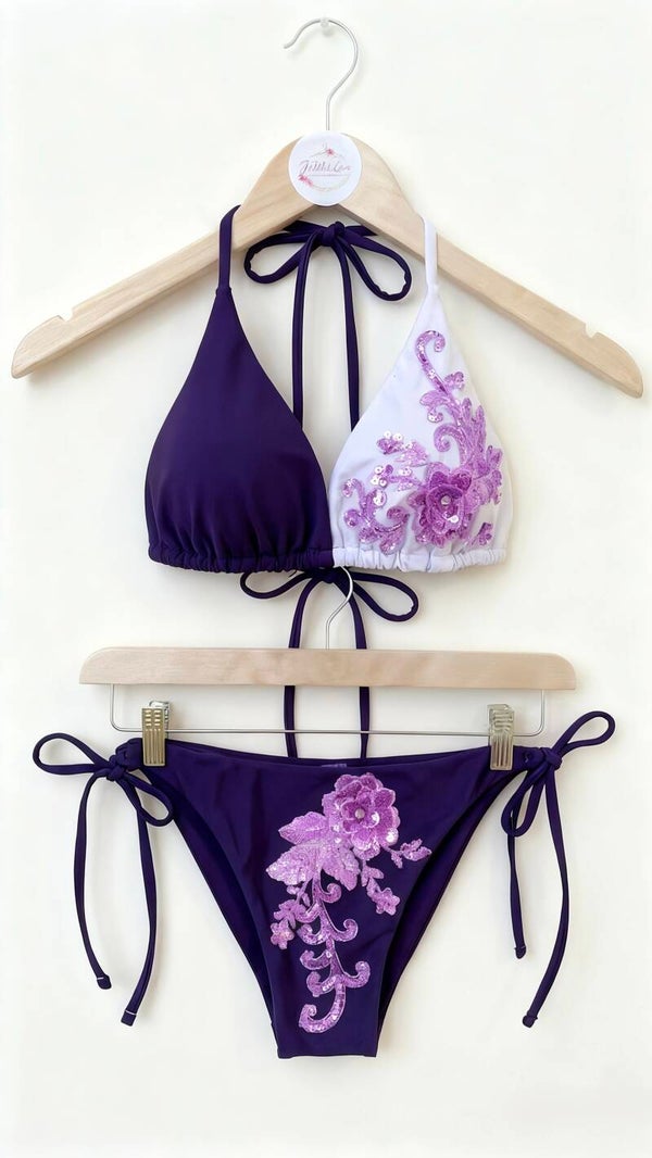 Lavender lace bikini