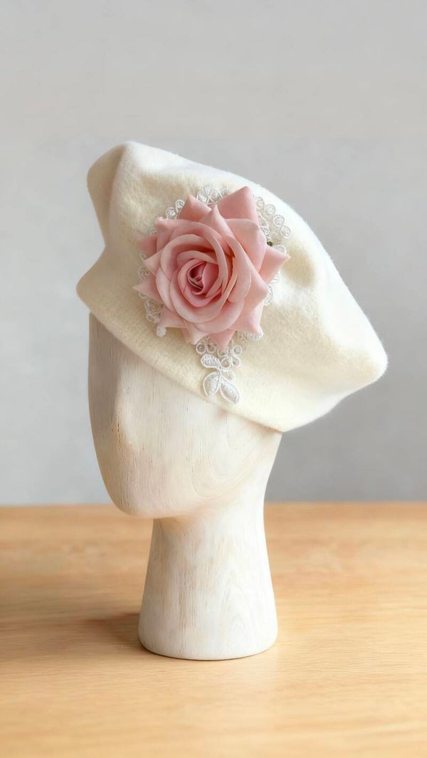 Candyfloss rose Beret