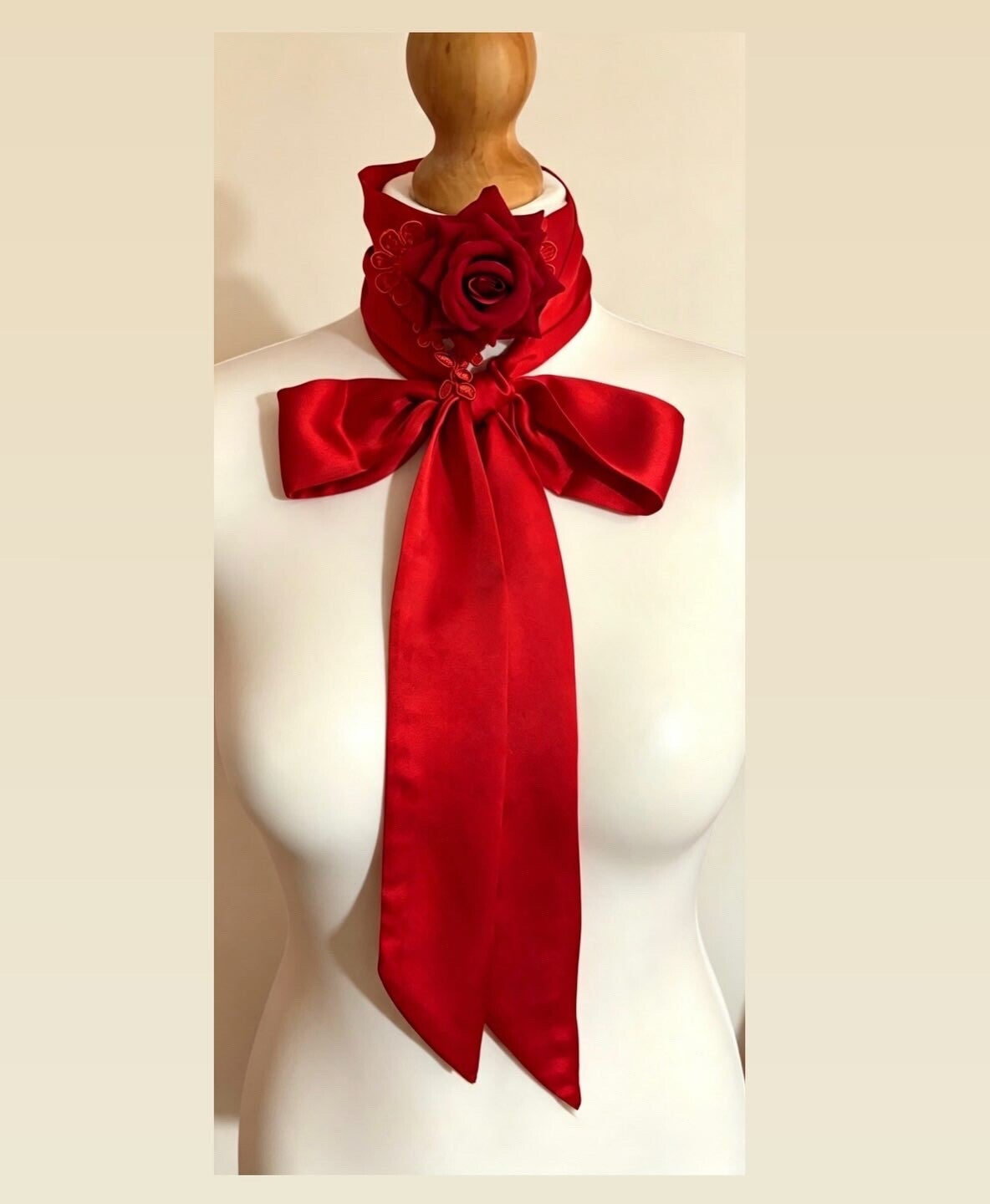 Red romance neck tie