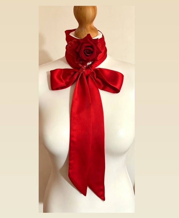 Red romance neck tie
