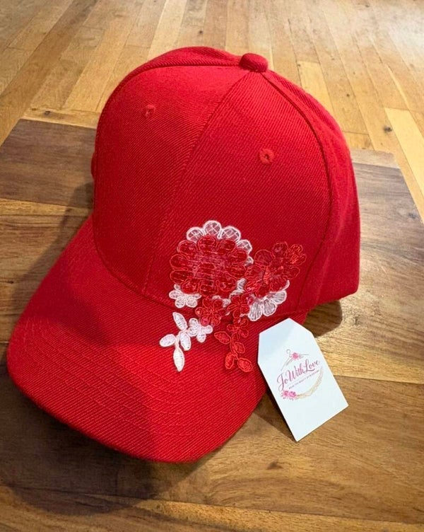 Velvet rose cap