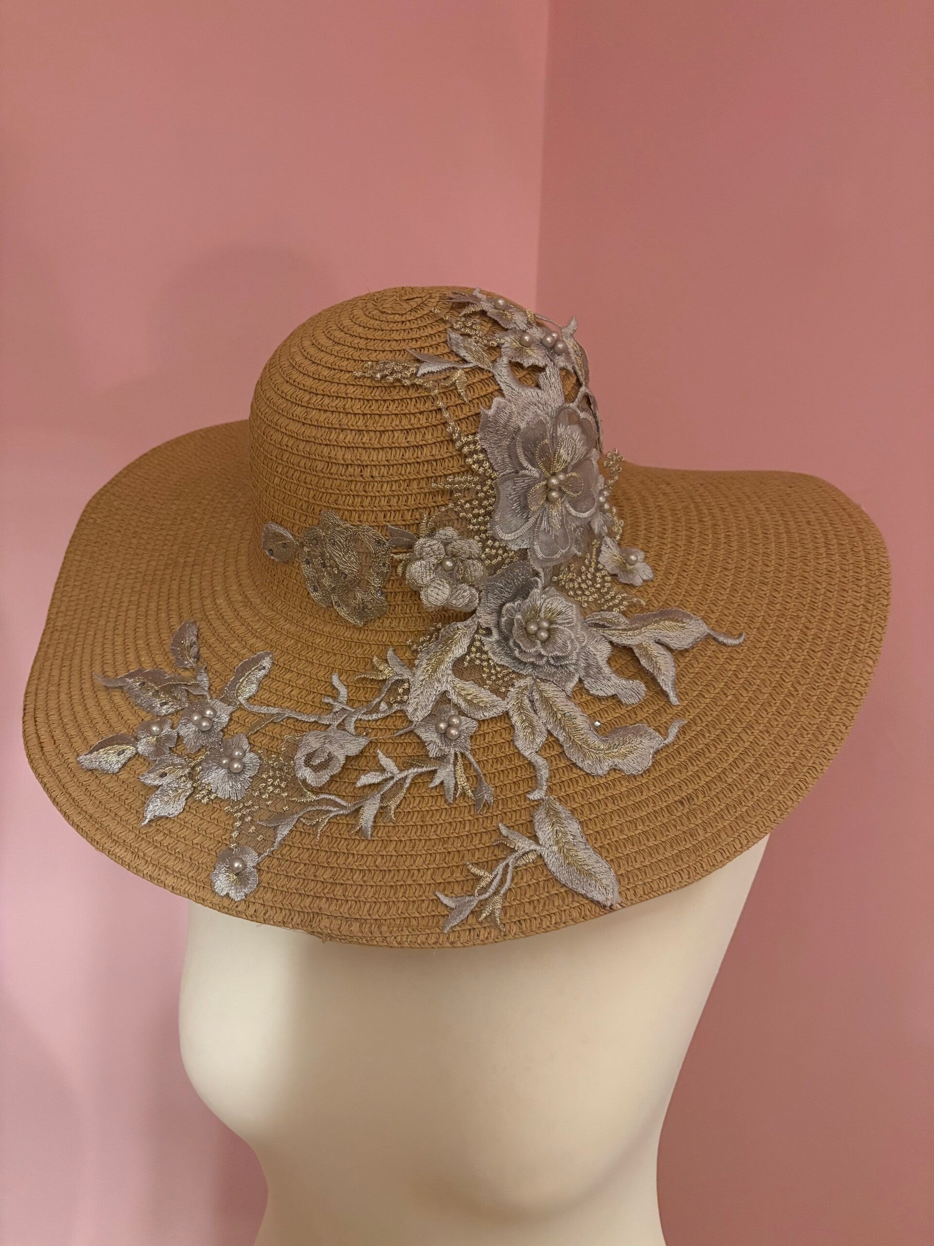 Angel garden large rimmed hat