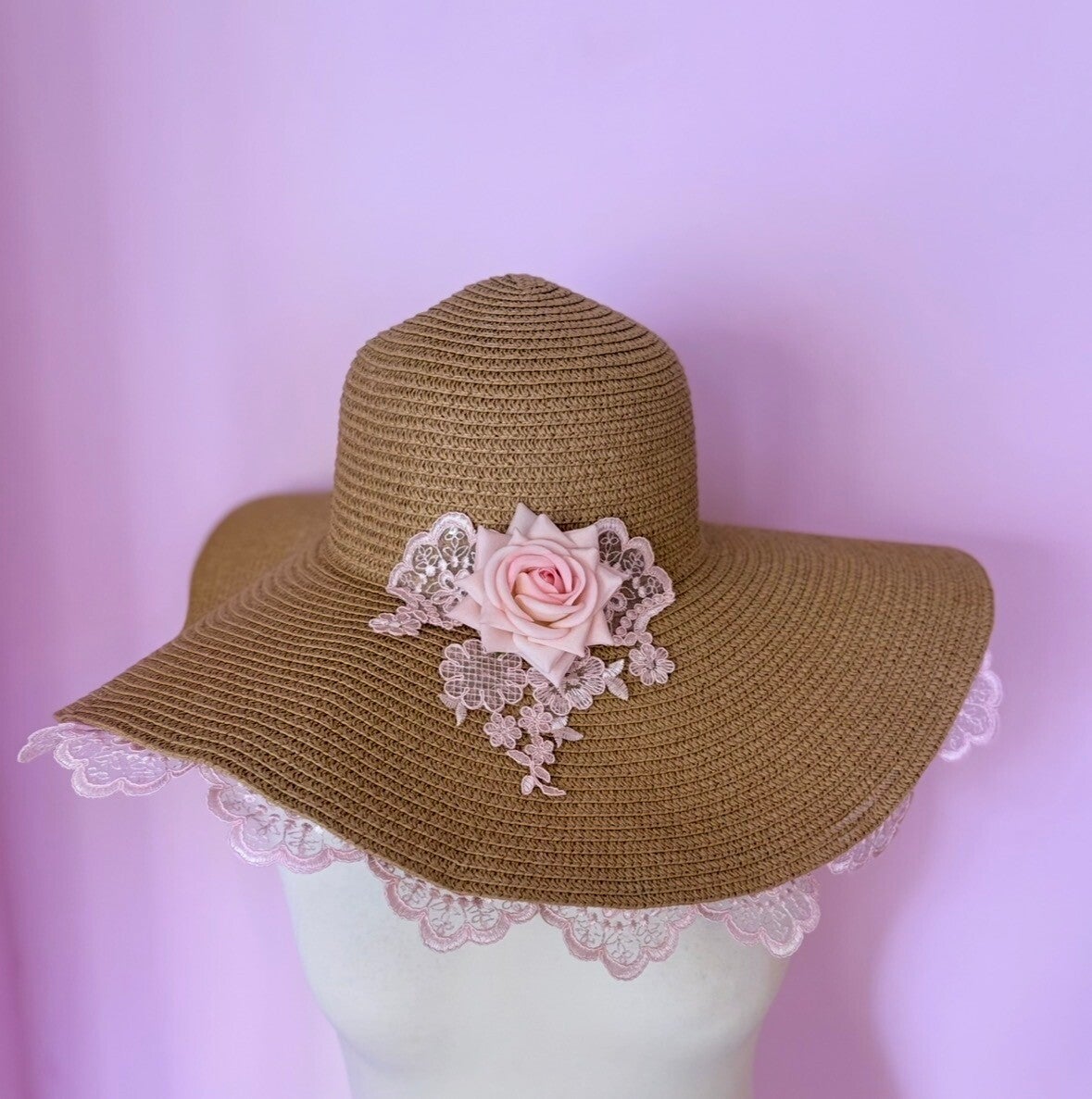 Large rimmed hat