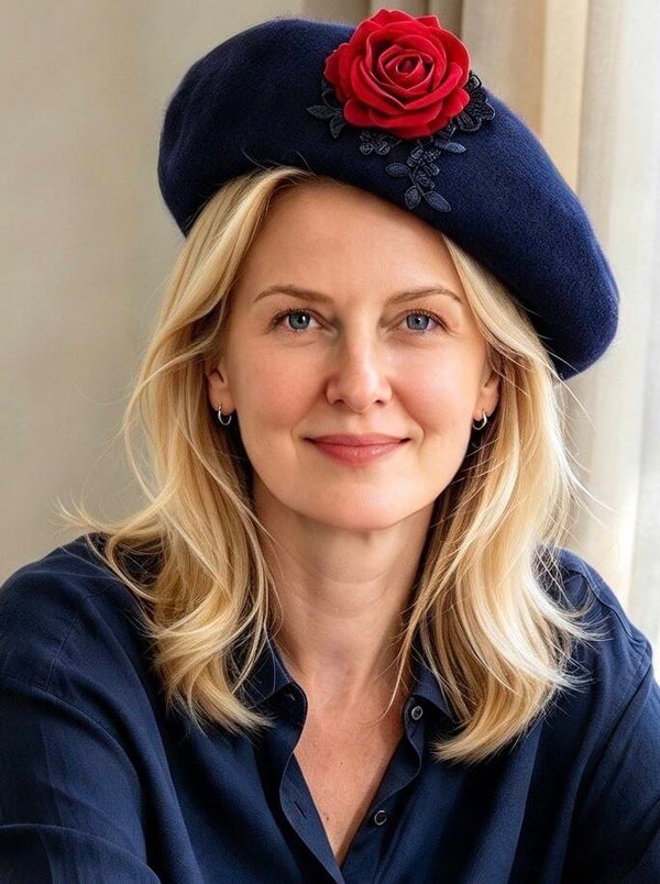 Love in navy beret
