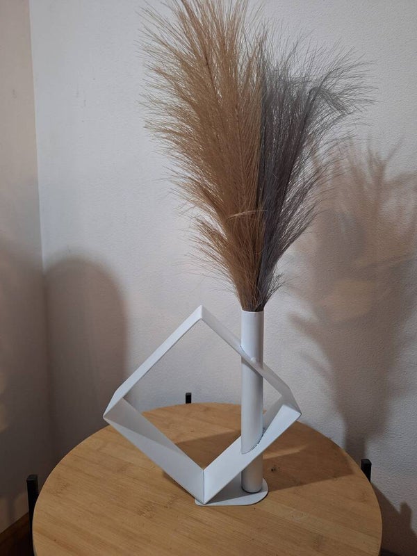 Vase en acier 22 cm carré