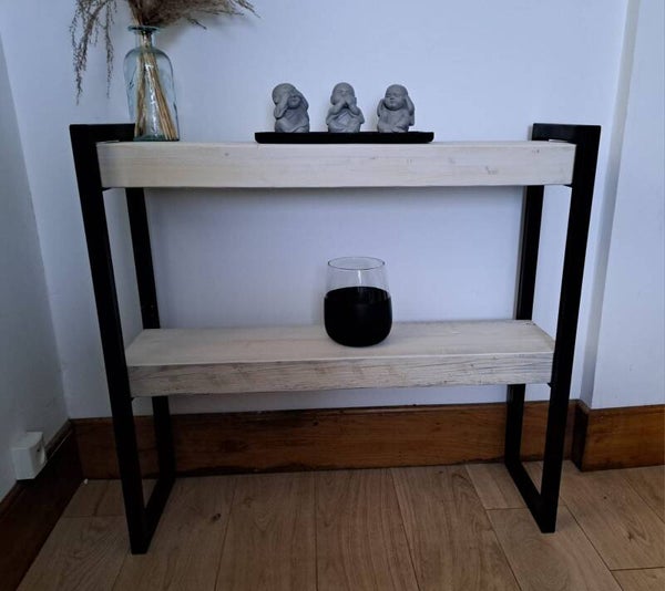 Console acier/bois