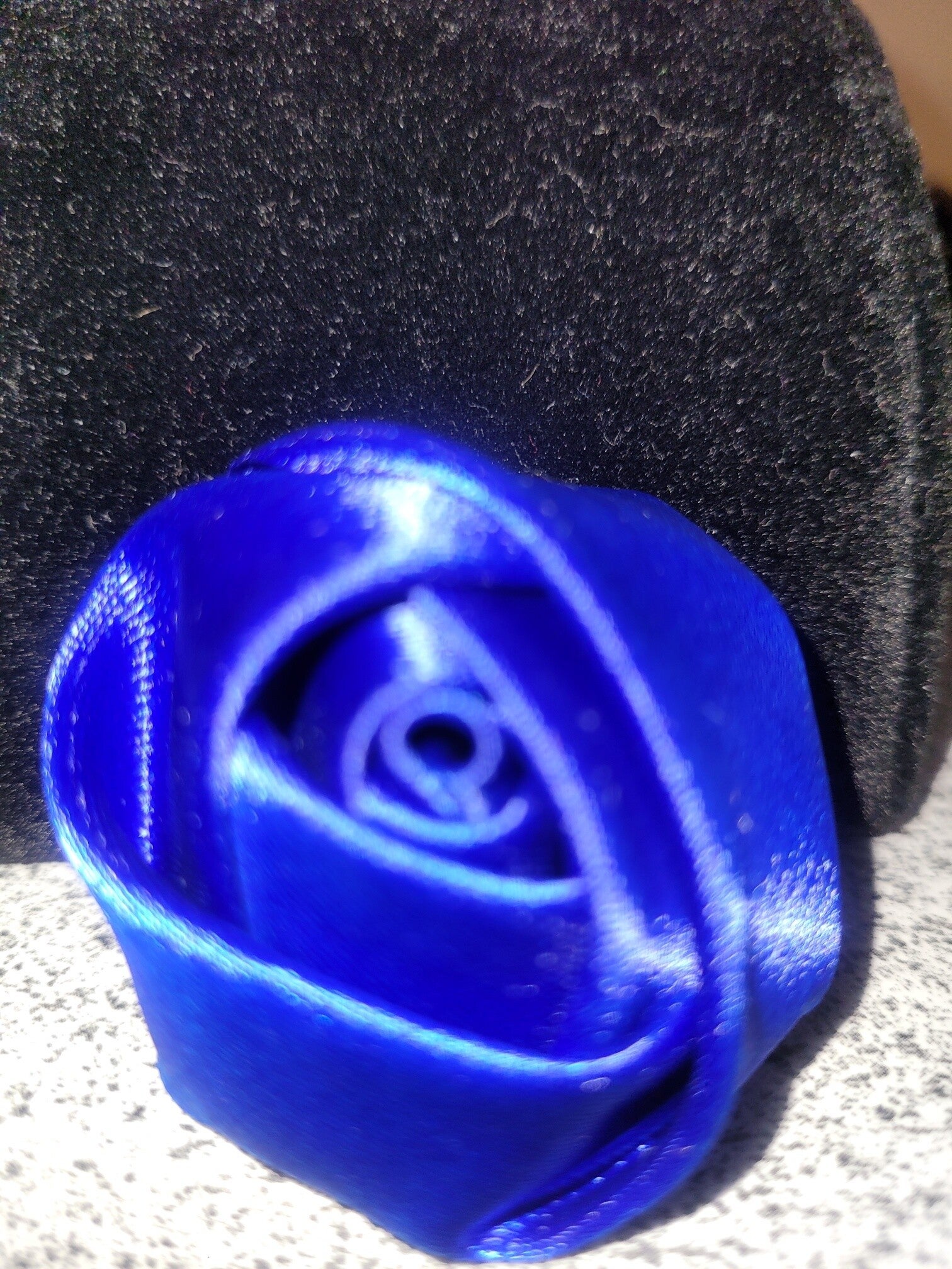 ROSE LAPEL PIN ROYAL BLUE