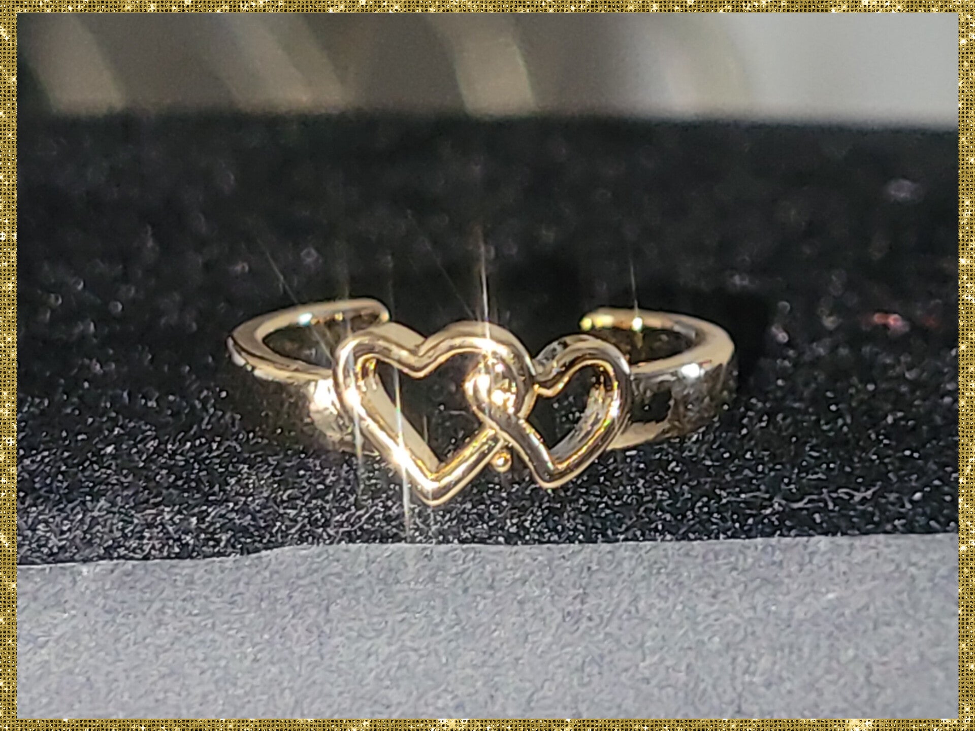 DOUBLE HEART TOE RING