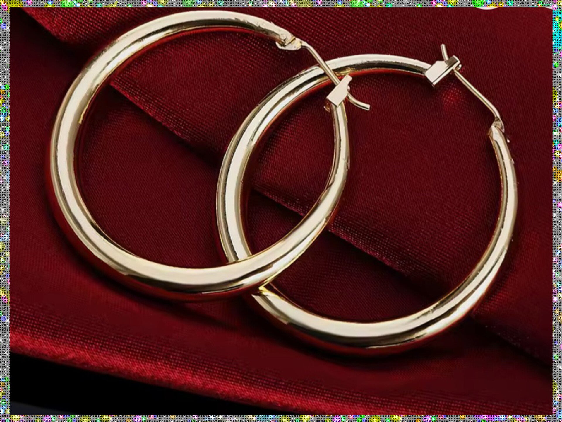 14KG STERLING HOOPS