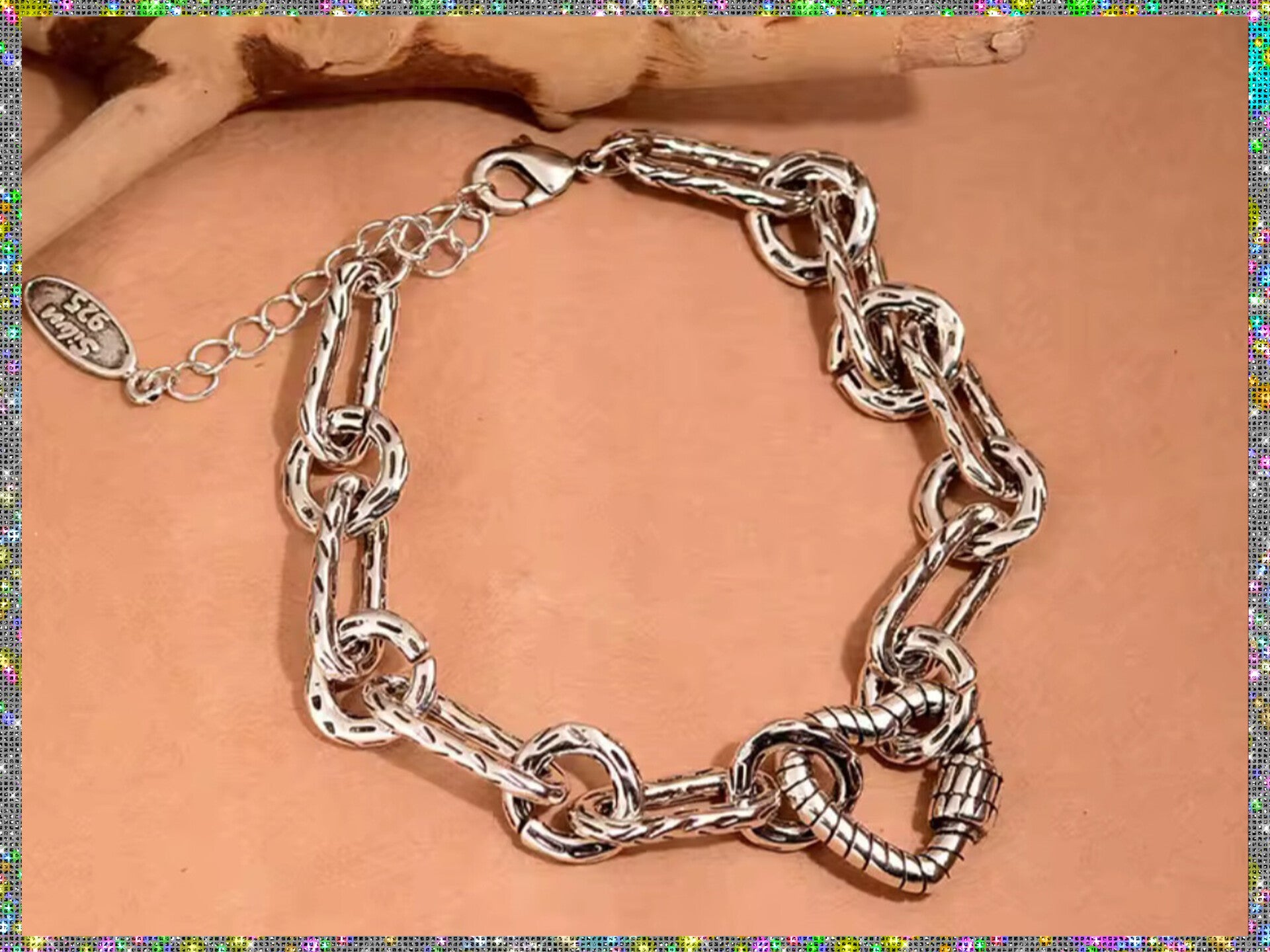 GEO STERLING BRACELET