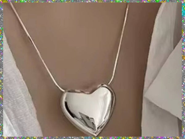 LG. PUFF HEART NECKLACE