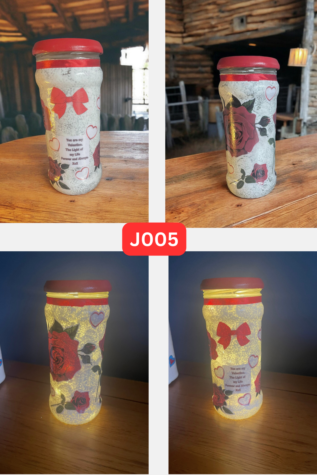 Valentine's Day Tealight holder - Medium - J005