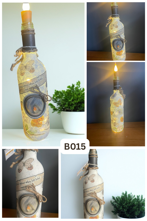 Decorative 'Memorial' Bottle Lamp - B015