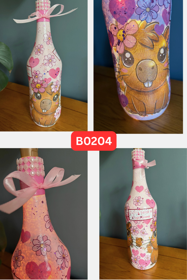 Cute 'Capybara' Bottle Lamp - B0204