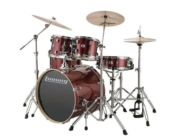 Ludwig Element Evolution, Red Wine Sparkle 5 piece 22 inch