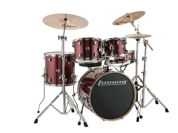 Ludwig Element Evolution, Red Wine Sparkle 5 piece 20 inch