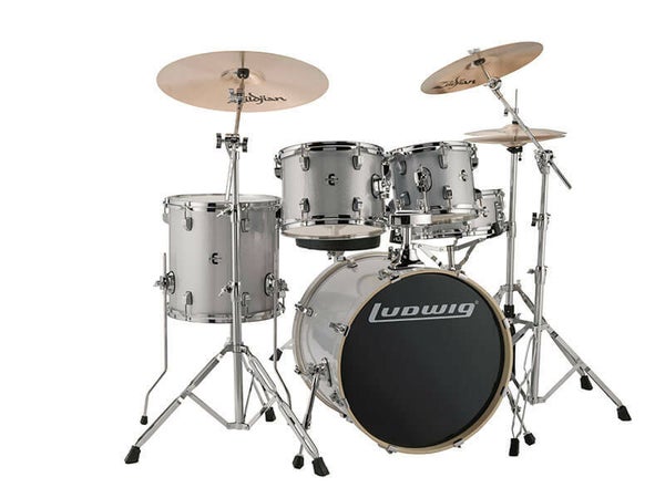 Ludwig Element Evolution, Silver White Sparkle 5 piece 20 inch