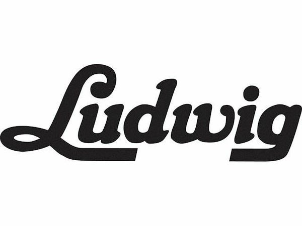Ludwig P4042 Bassdrum Script Logo Sticker Black
