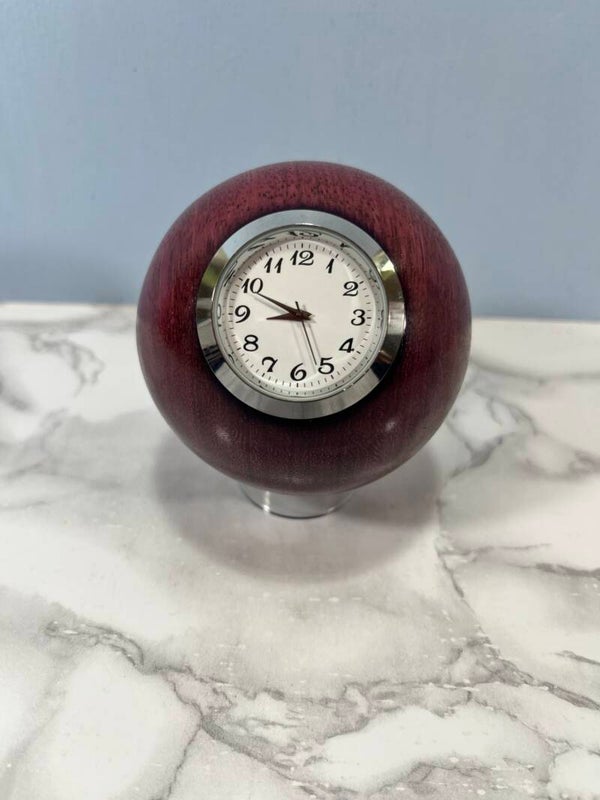 Sphere Clock - Made From Purple Heart Wood