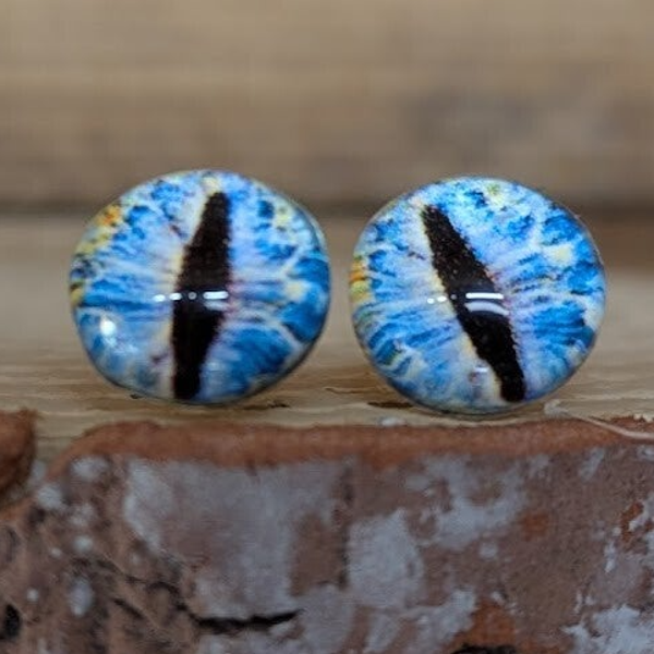 Eyes 8mm with metal post, great for animals including cat's, dogs, owls, dragon's