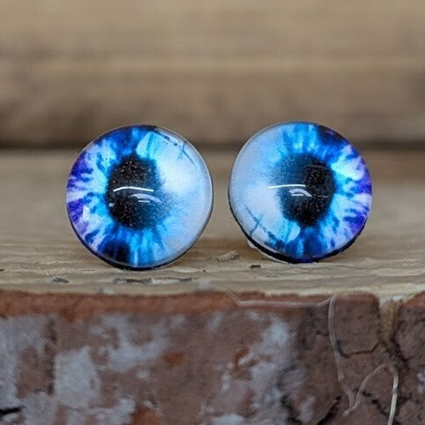 Eyes 8mm with metal post, great for animals including cat's, dogs, owls, dragon's