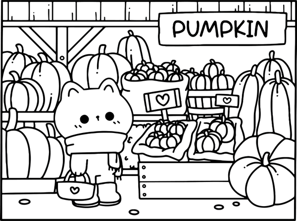 Free Kawaii Cozy Coloring Sheets | Cute Aesthetic Printable Coloring Pages for Relaxation & Stress Relief