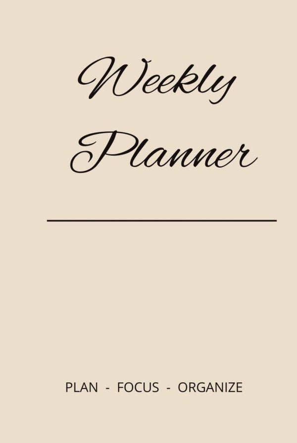 Minimalist Weekly Planner – Undated 6 x 9 Weekly Organizer