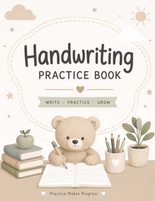 Handwriting Practice Book – Simple Lined Writing Workbook for Kids, Homeschool, Classroom & Daily Practice