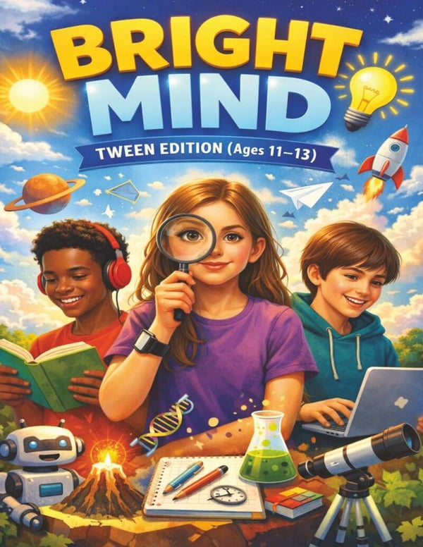 Bright Mind: Tween Edition — 12-Week Guided Journal for Ages 11–13 | Emotional Awareness, Self-Reflection, Confidence & Mood Tracker for Preteens