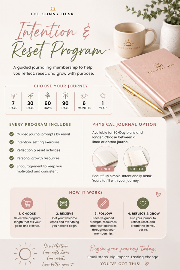 The Sunny Desk Intention & Reset Program