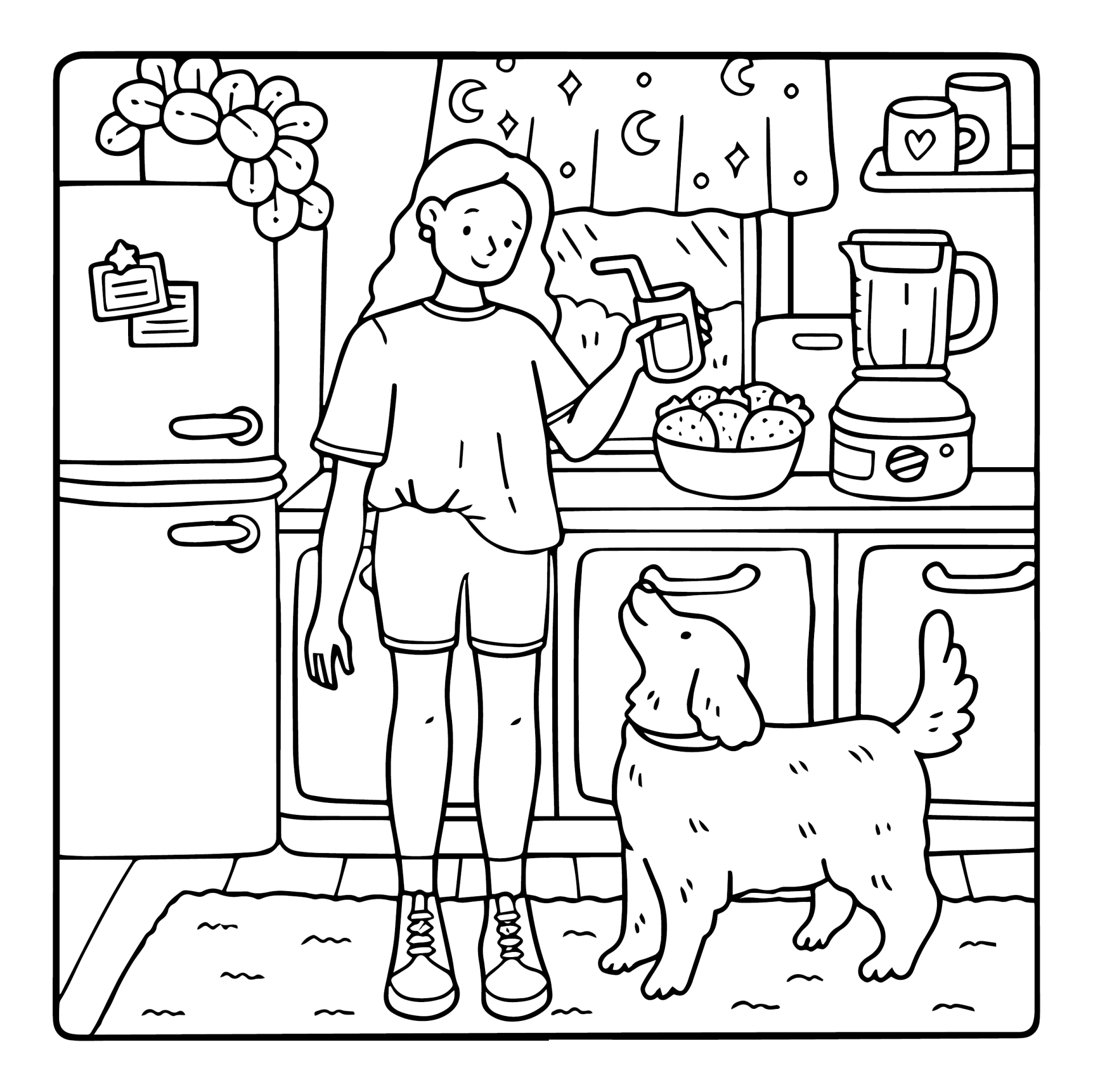 Free Girly Summer Coloring Pages | Cute Aesthetic Digital Download Printable Coloring Sheets for Kids & Adults