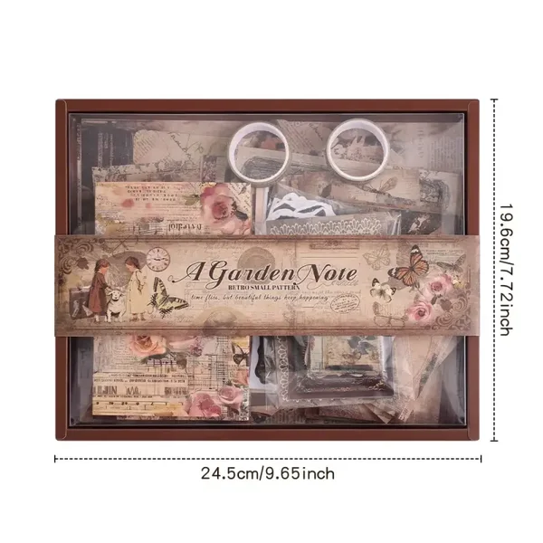 201-Piece Vintage Scrapbook & Junk Journal Kit – Aesthetic Paper, Tape & DIY Supplies