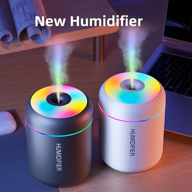 180 ml Mini USB Humidifier – Compact Mist Diffuser with Lights