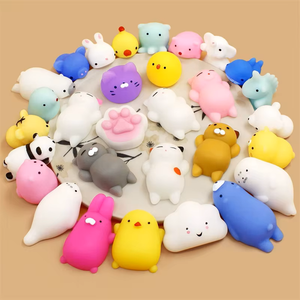 50-Piece Kawaii Mochi Squishy Toy Set – Cute Sensory & Stress Relief Toys