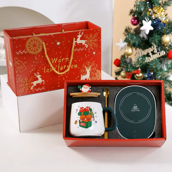 Santa Claus Christmas Mug Gift Set – Ceramic Holiday Coffee Cup