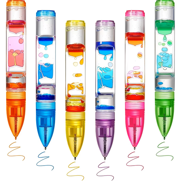 Liquid Motion Bubble Pen – Retractable Ballpoint Pen, 6 Colors