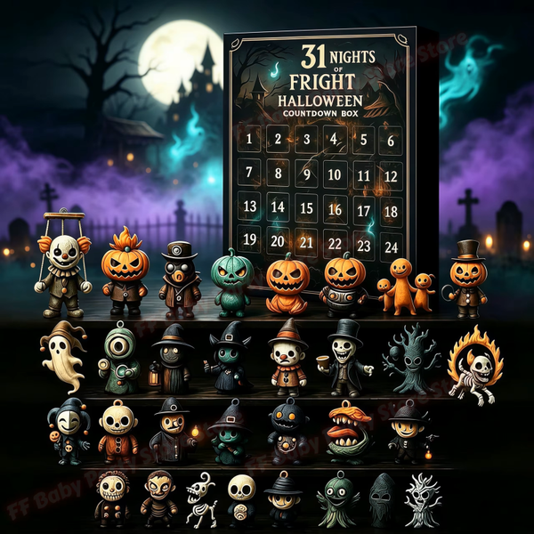 Halloween Advent Calendar 2026 – 31-Night Halloween Countdown Box with 3D Mini Spooky Figurines, Halloween Party Gift