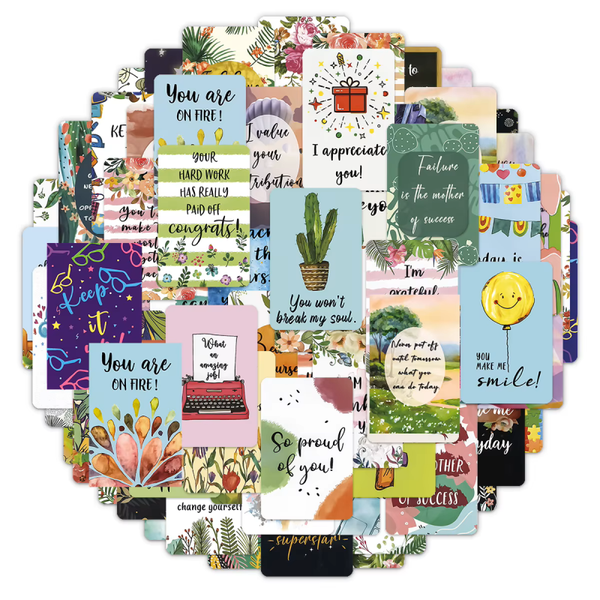 72-Piece Positive Affirmation Cards – Daily Inspirational & Encouragement Cards