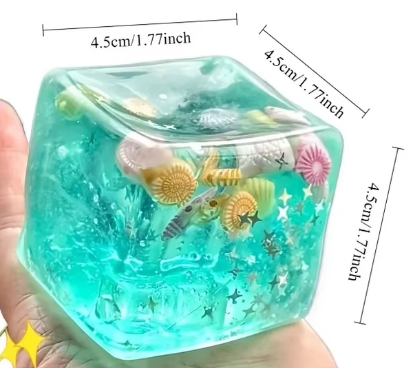 Ocean Block Squishy Stress Ball – Soft Sensory Fidget Toy