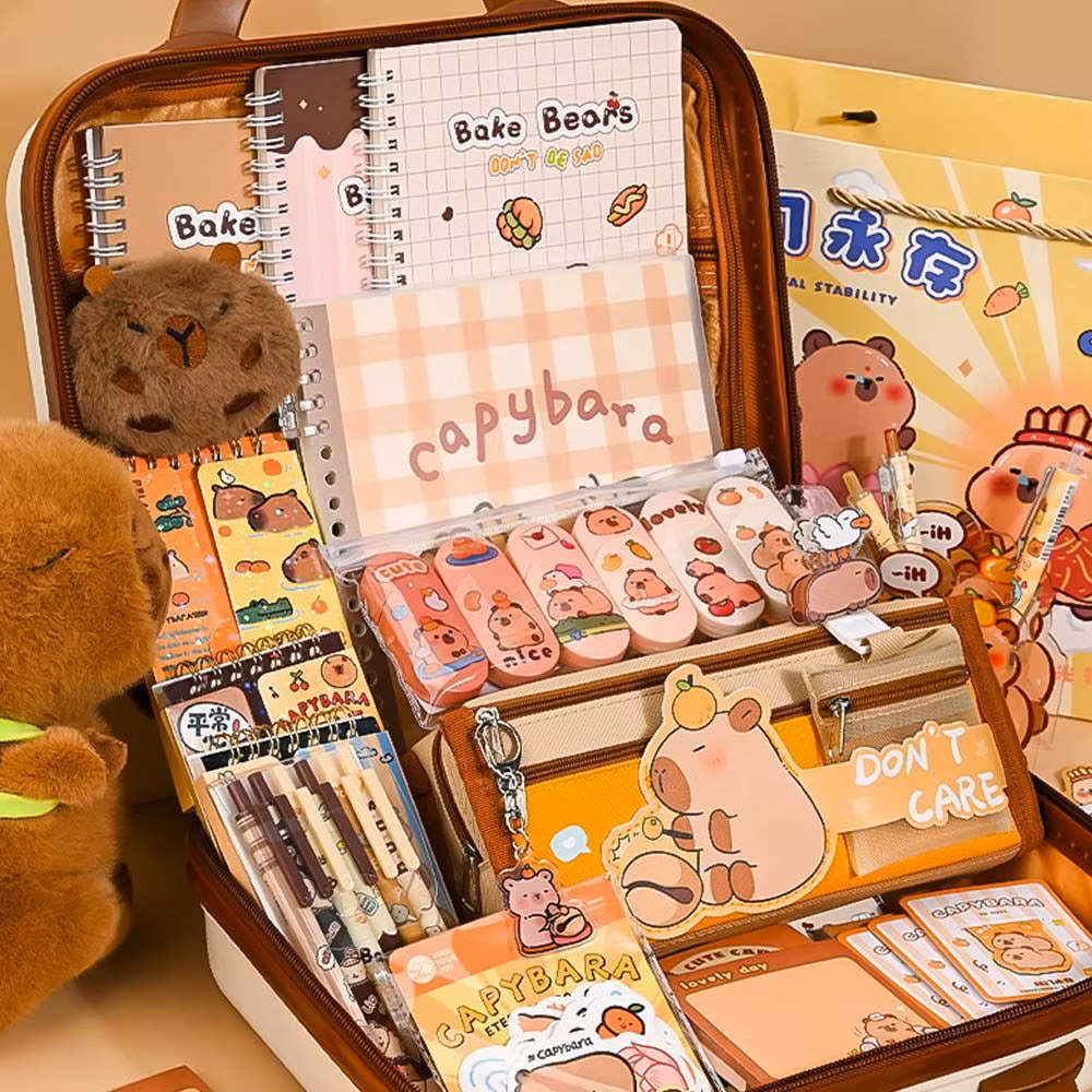 Capybara Stationery Gift Set – Cute School & Study Supplies in Gift Box