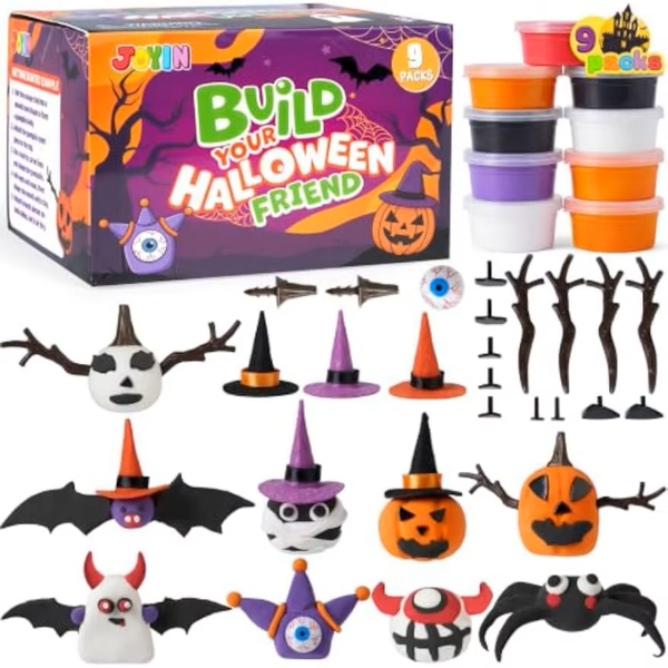 Halloween Air-Dry Clay Craft Kit – 9-Piece DIY Modeling Set